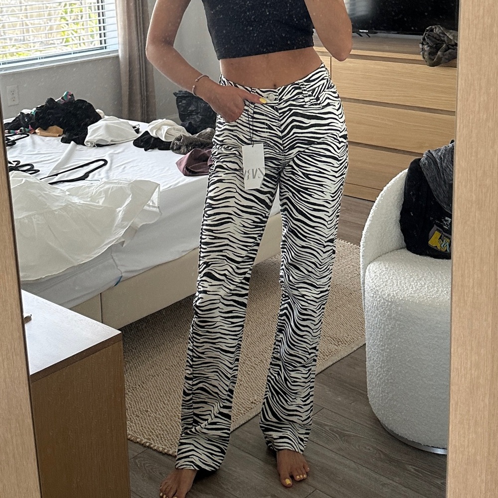 Zara zebra jeans